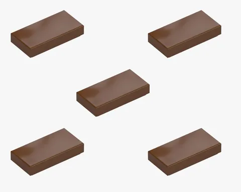 5 New LEGO Reddish Brown 1x2 Tile 3069 flat tile smooth floor trim flat 4211151