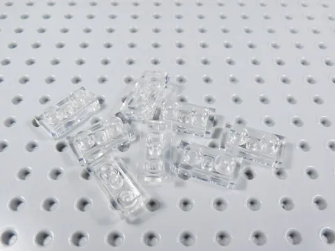 LEGO Lot of 8 Trans Clear 1x2 Plates BA