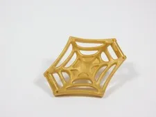 LEGO Pearl Gold Spiderweb w/ Pin on Back Weapon Minifig S3