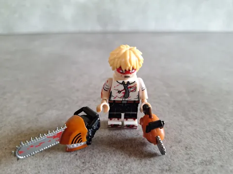 Lego Denji Chainsaw Man MiniFigure Mint Condition W Chainsaw Dog Set Anime