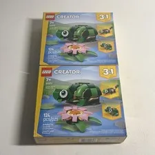 LEGO Creator 3 in 1 Turtle a Water Lily Flower Building Set - 31377 Lot of 2!