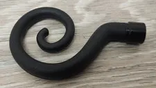 Lego 42090 Black Rubber Curved Monkey Tail Tentacle Spiral Curled