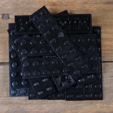 LEGO Black Plate 2 x 8 Part No. 3034 Qty 15