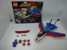 LEGO MARVEL SUPER HEROES 76076 Captain America Jet Pursuit set w/ instructions