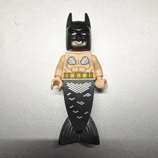 LEGO Batman Mermaid Minifigure w/ Black Cowl & Tail Plastic Age 5+