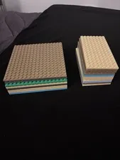 Multi color Lot of Lego Base plates.  (8) 16x16 And (11) 6x8