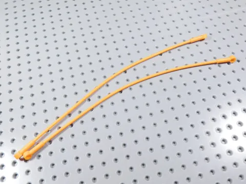 LEGO Lot of 2 Orange 22L Flexible Hose w/ 2 Connector Ends Part 27965 BA