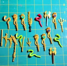 LEGO Minifigure Weapon Accessories Lot 22pc Gold Staffs Trident Swords Ninjago