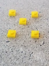 LEGO 1x1 Plate Yellow Building Part Lot of 5