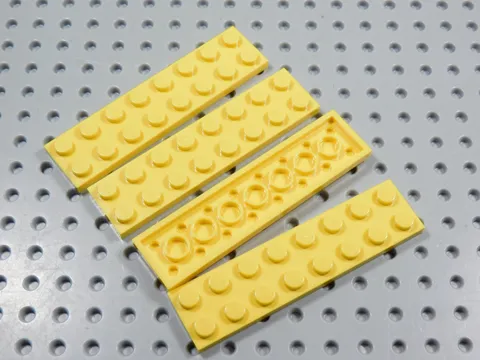 LEGO Lot of 4 Yellow 2x8 Plates BK