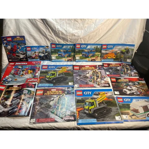 Lot of 14 Lego Manual Books - Lego Super Heroes, Lego Cities and more