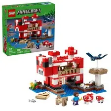 LEGO Minecraft Mooshroom House Building Toy Set 21270 with Steve Figures Playset