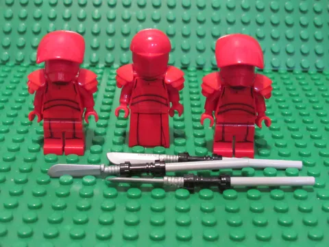 Lot of 3 LEGO Star Wars minifigures Elite Praetorian Guard 75225 red PG99