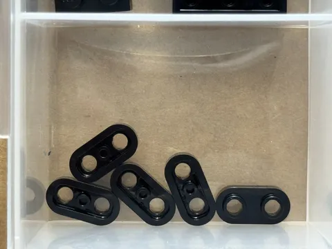 LEGO Parts - Black Plate, Round 1 x 2 with Open Studs - No 35480 - QTY 5