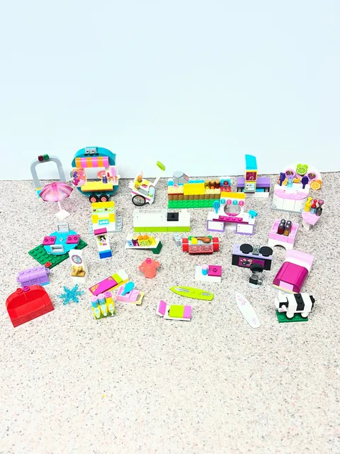 LEGO Friends Home Accessories Furniture Kitchen Chairs Cart Treasure Chest Food