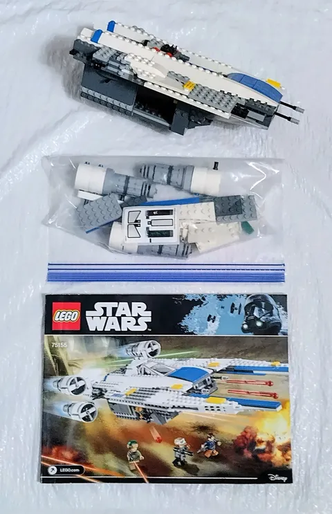LEGO Star Wars 75155 Rebel U-Wing Fighter Parts, Manual, No Box (For Parts Only)