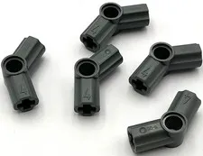 Lego 5 New Dark Bluish Gray Technic Axles and Pin Connector Angled #4 Parts