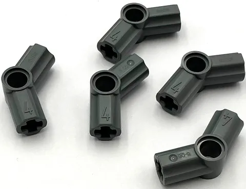 Lego 5 New Dark Bluish Gray Technic Axles and Pin Connector Angled #4 Parts