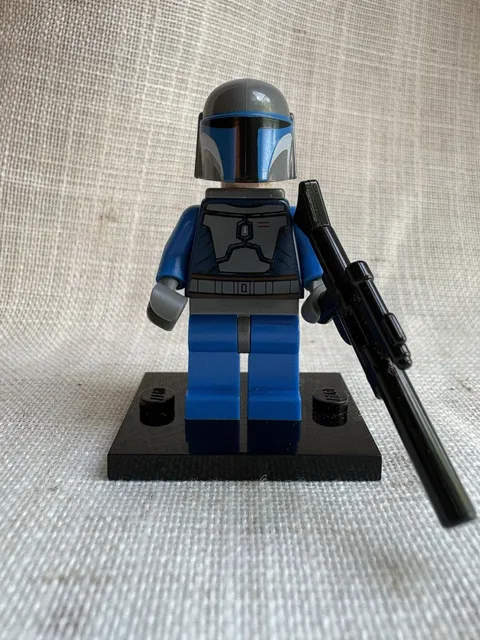 LEGO Mandalorian Death Watch Warrior Minifigure - sw0296 (w/ blaster & stand)