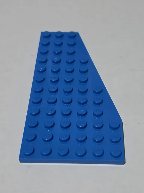 LEGO Plate Blue ● 12 X 6 Wedge Plate Right with Cut Corner ● 30356 ● QTY 1