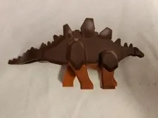 Vintage Lego Stegosaurus Brown with Orange Legs, rare