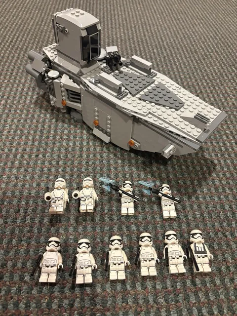 LEGO Star Wars First Order Transport Ship + 10 Minifigures Stormtrooper Lot