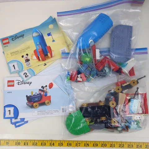 LEGO Disney Sets 43212 10774 Mickey Mouse Lot Incomplete with Manuals Parts 