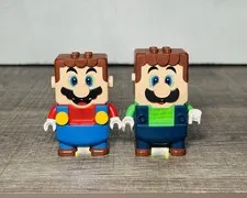 Lego Super Mario Interactive Mario & Luigi Lot - 2 Figures Tested & Working