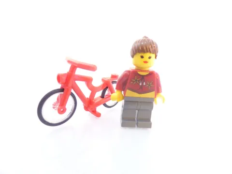 Female Townsperson with bicycle  LEGO Minifigure , No set
