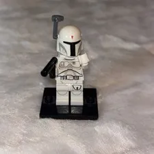 LEGO Star Wars: White Prototype Boba Fett Minifigure w/ blaster & jetpack