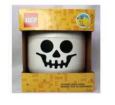 Lego Large skeleton Storage Head Container Halloween 10.5 inch high 9 inch wide