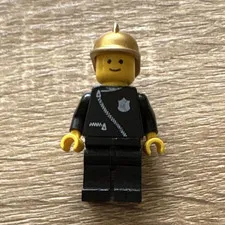 LEGO Minifigure Black Outfit with Gold Helmet