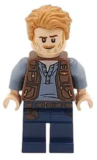 LEGO Jurassic World Minifigure Owen Grady T Rex Dinosaur Fossil Exhibit 76940