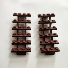 LEGO part 30134 (2pcs) Stairs 7x4x6 Straight Open Staircase Light Brown