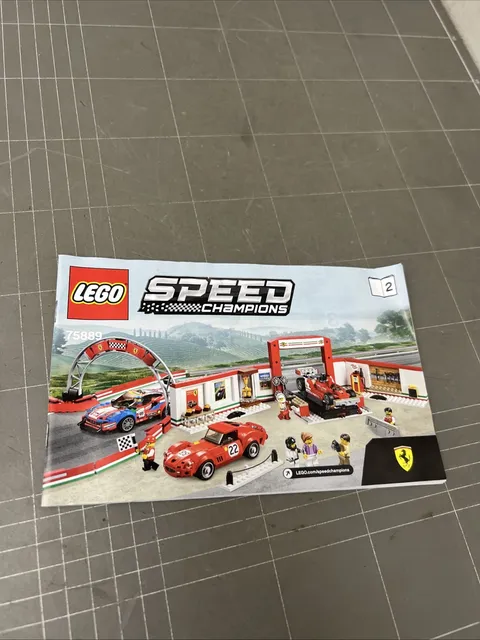 VINTAGE TOY LEGO MANUAL INSTRUCTIONS BOOKLET ART SPEED CHAMPIONS 75889