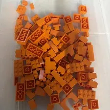 Lego 100+ piece Orange Lego lot Variety of Sizes Legos