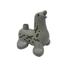 Lego Duplo Seal with Dark Gray Spots Pattern 2263pb01