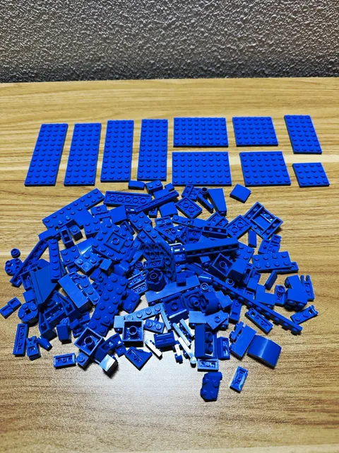 LEGO Blue Parts & Pieces Lot Mixed Plates Bricks Tiles 6.2 oz