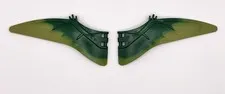 Lego Left and Right Dinosaur Wing, Pteranodon, Marbled Olive Green  inv.570
