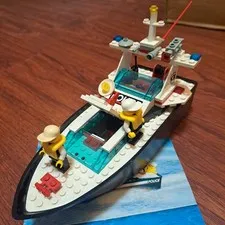 LEGO 4012 POLICE WAVE BOAT SET W/ INSTRUCTIONS MISSING 1 PIECE 1996