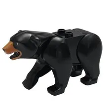 Genuine LEGO Black Bear Animal Figure Wildlife Forest Zoo Creature 60188 60173