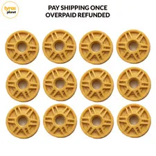 Pack of 12 - LEGO 13971 Pearl Gold Wheel 18mm  D x 8mm fake bolts deep spokes