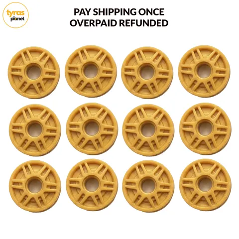 Pack of 12 - LEGO 13971 Pearl Gold Wheel 18mm  D x 8mm fake bolts deep spokes