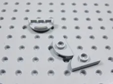 LEGO Lot of 3 Light Bluish Gray 1x2 Smooth Half Round Plates w/ Stud BC