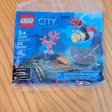 LEGO City 30370 Ocean Diver Polybag Set 22 Pieces Age 5+ Nat Geo Support