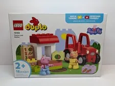 Lego Duplo 10468 Peppa Pig Tractor & Market Building Toy For Toddlers 2+ 18 pcs