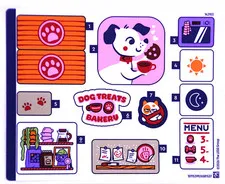LEGO STICKER SHEET 42677 DOG TREATS BAKERY from set New & Genuine
