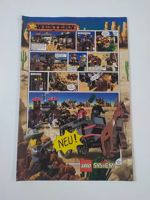 Rare Advertising Flyer Advertising Sheet LEGO Western Indian Cowboy 1996