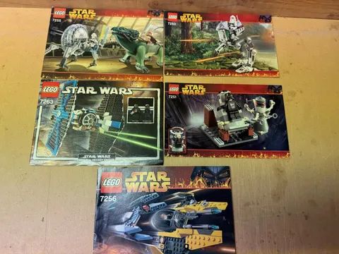 LEGO Star Wars Lot Of Five (5) Manuals Only Kits 7255, 7250, 7251, 7263, 7256