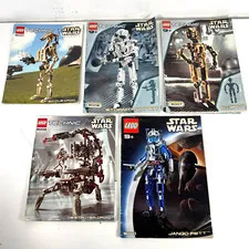 MANUAL ONLY Bundle Lego Technics Star Wars 8001 8002 8007 8008 8011 Jango Fett